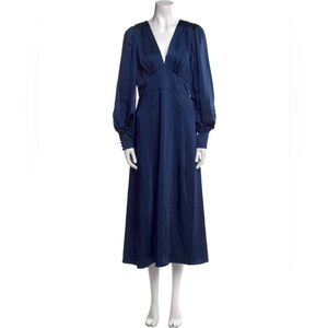Ted Baker Navy Long Sleeve Dress Ted Size 1 (4-Small)